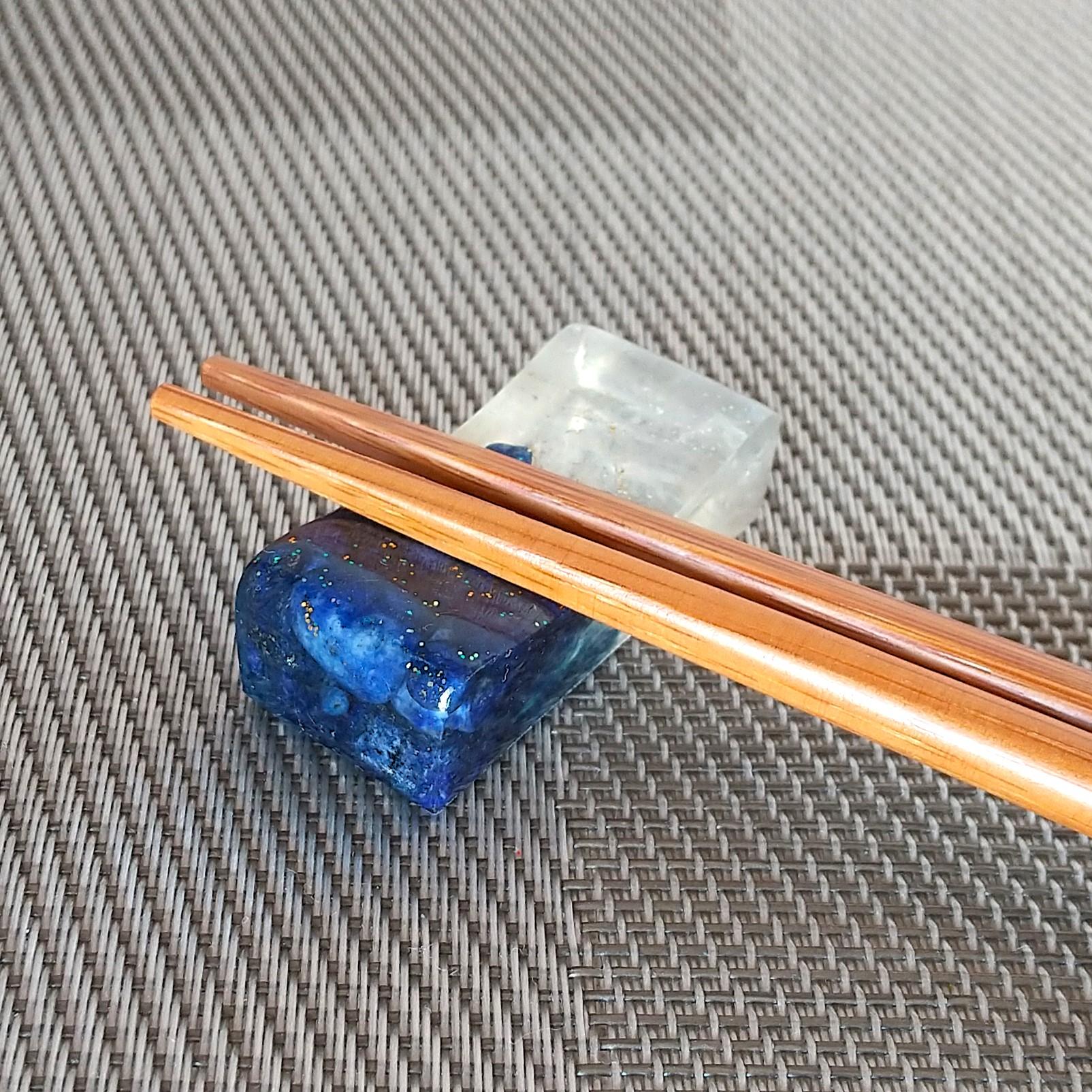 箸おき　長四角型　【ラピスラズリ/水晶】